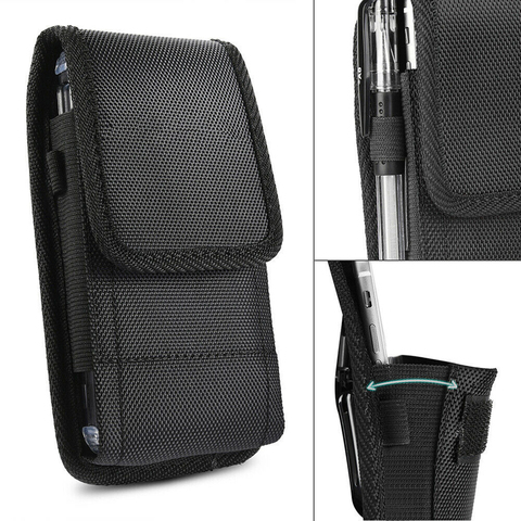 Bolsa de teléfono Retro para hombre, bolso de cinturón clásico negro, bolsa de almacenamiento de cintura colgante, riñonera con Clip para cinturón para iPhone, novedad de 2022 ► Foto 1/6