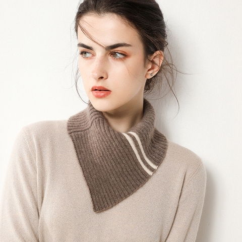 2022 nueva llegada 100% cabra cachemira invierno moda de otoño para mujeres bufandas suave cuello gruesa cálida bufanda de marca O bufanda anillo ► Foto 1/6