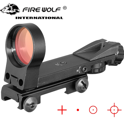 Táctico 1X30 caliente 20mm Riflescope caza óptica holográfica vista de punto rojo reflejo 4 retículo táctica alcance colimador vista ► Foto 1/6