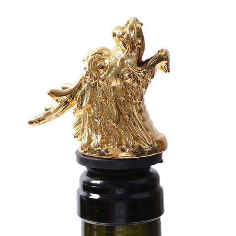 1Pc Zinc Alloy Animals Head Wine Pourer Wine Bottle Stoppers Wine Aerators Gift Home Wine Stopper ► Foto 1/6