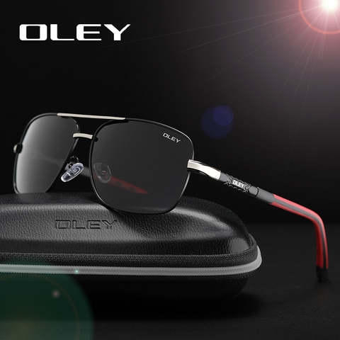 OLEY-gafas de sol polarizadas para hombre, protección de ojos Unisex con lentes de sol, accesorios para conducir ► Foto 1/6