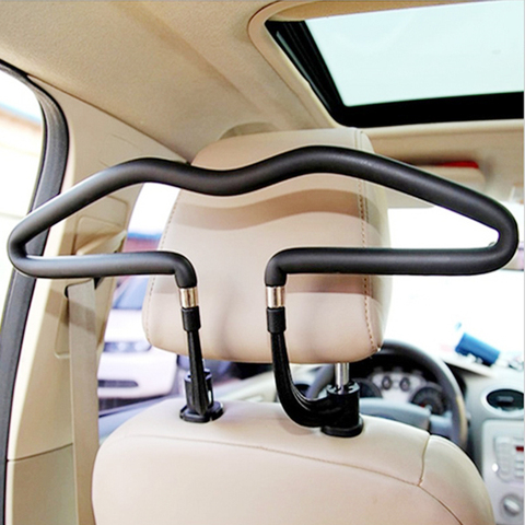 Colgador de PVC de acero inoxidable para reposacabezas de asiento trasero de coche, Perchero de secado para chaquetas y trajes, suministros universales para coche ► Foto 1/4