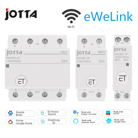 Jotta WiFi circuito interruptor de Control remoto por eWeLink Control de voz con Alexa de Amazon y Google RDCBC 1P 2P 4P ► Foto 1/1