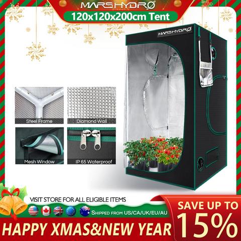 Marshydro-tienda de cultivo 1680D, caja de 120x120x200 cm para hidroponía, sistema de cultivo LED para interior ► Foto 1/6