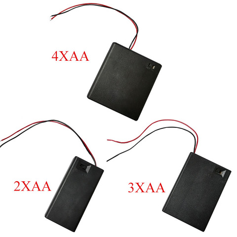 Caja de almacenamiento con soporte de pilas AA, 1, 2, 3, 4 unidades, contenedor estándar ► Foto 1/6