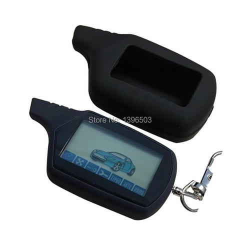 LLavero de Control remoto LCD de 2 vías A91 de alta calidad al por mayor + funda de silicona para sistema de alarma de coche bidireccional Starline A91 llavero Fob ► Foto 1/6