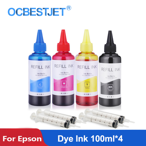 Botella de tinta de 400ml para Epson, botella de tinta Universal Compatible con recarga de cartuchos de tinta para Epson, HP, Canon, Brother, tinta a granel para impresora ► Foto 1/6