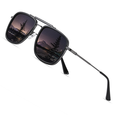 AOFLY-gafas de sol polarizadas para hombre y mujer, lentes con gradiente antirreflejos, diseño de marca de lujo, cuadradas para conducir, 2022 ► Foto 1/6