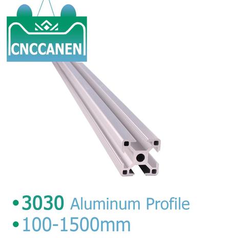 1 unid 3030 perfil de aluminio extrusión 3030 100-1500mm longitud europea estándar anodizado lineal riel para DIY CNC 3D impresora piezas ► Foto 1/6