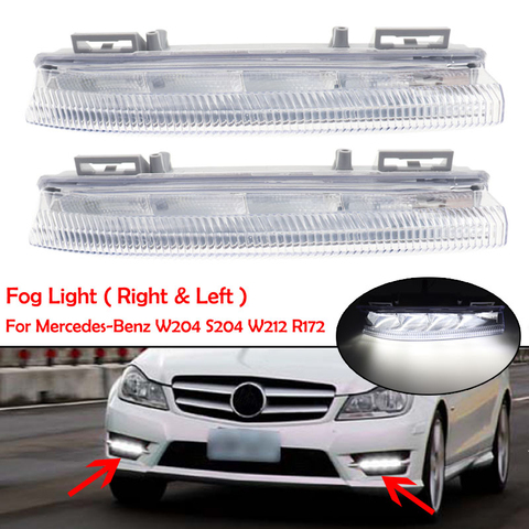 Luz antiniebla delantera LED DRL para coche mercedes-benz, lámpara de circulación diurna de 12V, W204, W212, C250, C280, C350, E350, A2049068900, A2049069000 ► Foto 1/6