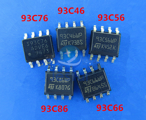 10 Uds 93C46 93C56 93C66 93C76 93C86WP 93C86 SOP8 del instrumento del coche de chip ic ► Foto 1/5