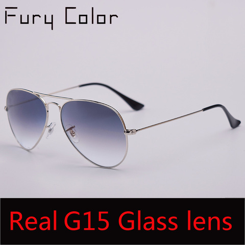 Gafas de sol clásicas G15 para hombre y mujer, lentes de cristal de alta calidad, uv400, marca de aviación, con espejo, Estilo vintage, 3025 ► Foto 1/6