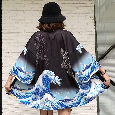 Tops y blusas para mujer 2022 harajuku kawaii camisa ropa de calle japonesa traje kimono cardigan mujer yukata blusa mujer AA001 ► Foto 1/6