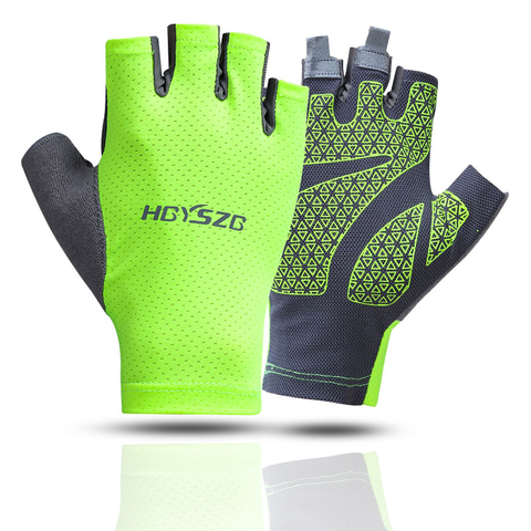 Guantes de pesca de medio dedo para hombre y mujer, de silicona transpirable, antideslizantes, deportivos, para ciclismo y Fitness, novedad de verano de 2022 ► Foto 1/6