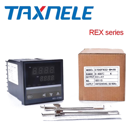 Controlador de temperatura para horno REX-C700 C700, termostato de 220V, PT100,K, salida de relé de entrada Universal, salida SSR, 72x72mm ► Foto 1/6