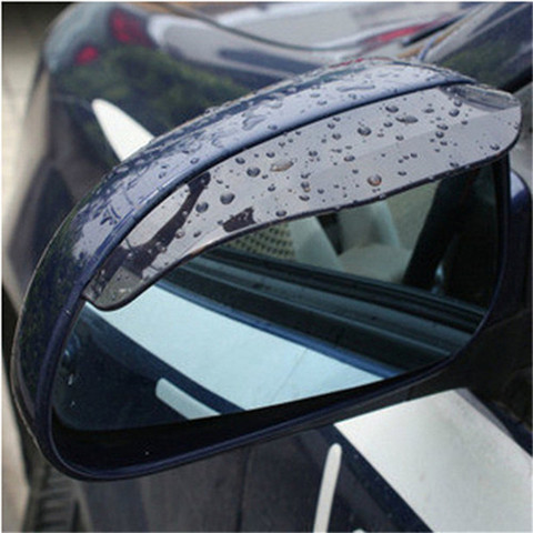 2 uds Universal espejo retrovisor para coche lluvia ceja visión trasera de coche automática lado Protector de lluvia nieve guardia sol parasol Protector ► Foto 1/6