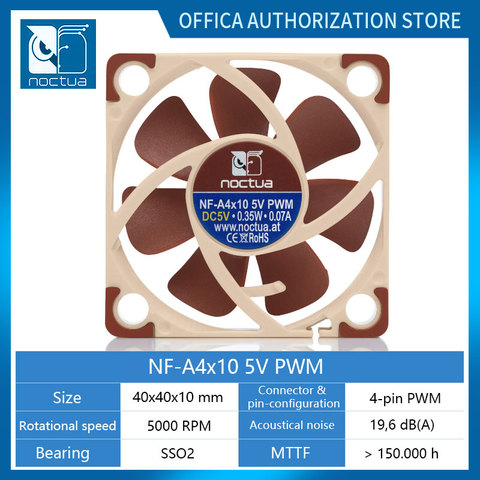 Noctua NF-A4x10 PWM 3pin/4pin 12V/5V ventilador con cubierta 40x40x10mm delgada Fan inteligencia PWM Control de temperatura Ultra pequeño ventilador ► Foto 1/6