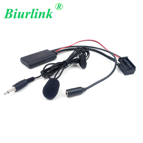 Biurlink-Conector de entrada de Audio para coche, 3,5 MM, 150CM, Cable de micrófono Bluetooth 5,0 extraíble para Ford 6000CD ► Foto 1/4