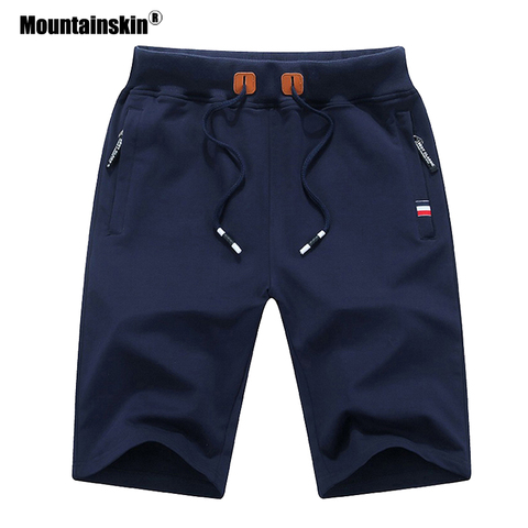 Mountainskin-pantalones cortos sólidos para hombre, Shorts de playa de algodón informales, deportivos, ropa de marca, verano, 2022, SA932 ► Foto 1/6