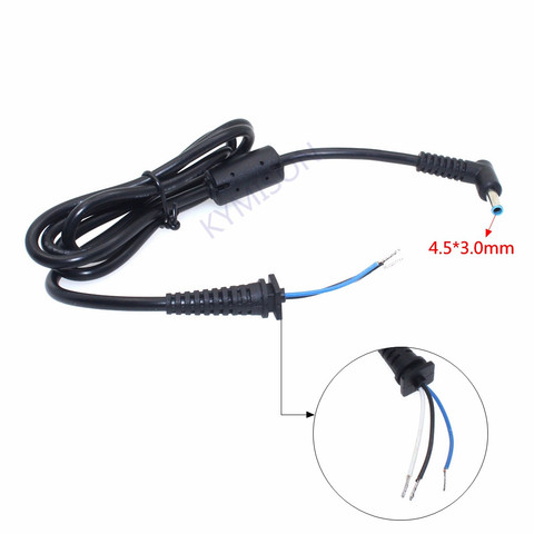 Conector de ángulo recto para cargador de corriente continua, Cable de 4,5x3,0 CC con pin para Hp Envy, adaptador para portátil, 4,5x3,0mm ► Foto 1/6