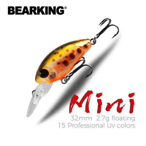 BEARKING-Señuelos de Pesca, 3,2 cm, 2,7g, mini Manivela para lucio y lubina, Crankbait para equipo de pesca Artificial ► Foto 1/6