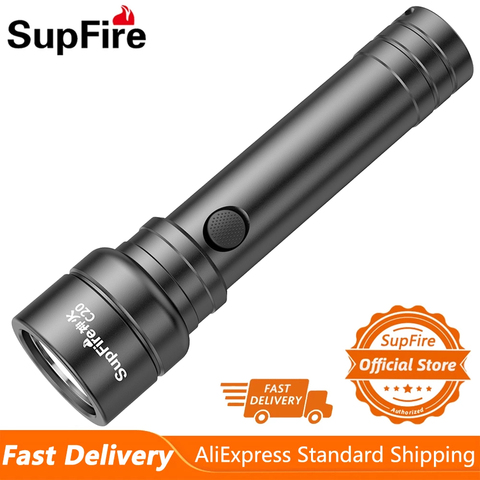 Supfire-linterna Led recargable C20 de 15W Linterna potente, iluminación exterior para caza, Camping, pesca, linterna de defensa personal ► Foto 1/6