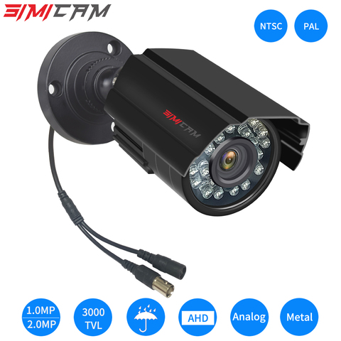 Cámara de vigilancia analógica HD 720p/1080p AHD, CCD, DVR de visión nocturna para interior y exterior, impermeable, para casa y oficina, cámara de seguridad CCTV ► Foto 1/6