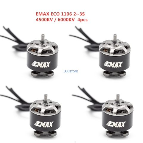 Motor sin escobillas EMAX ECO 2/4 2 ~ 3S 4500KV 6000KV CW para Dron de carreras con visión en primera persona, Kit de marco, aeroplano, 1/2022 Uds., novedad de 1106 ► Foto 1/6