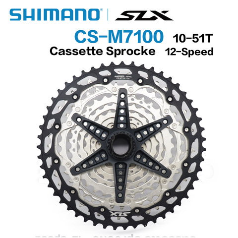Shimano SLX CS-M7100 Cassette 12 velocidades M7100 engranajes de rueda libre bicicleta de montaña MTB 12 velocidades 10-51T seis Cassette piñón ► Foto 1/5