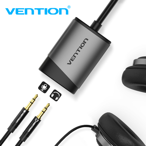 Vention USB tarjeta de sonido externa 3,5mm USB adaptador USB a micrófono altavoz interfaz de Audio para Macbook Laptop PC USB tarjeta de sonido ► Foto 1/6