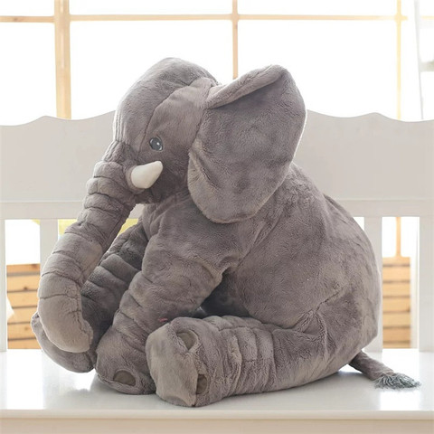 Elefante de juguete de felpa de tamaño grande para niños, peluches infantiles de dibujos animados, cojín infantil para dormir, almohada con figura de animal para bebé ► Foto 1/6