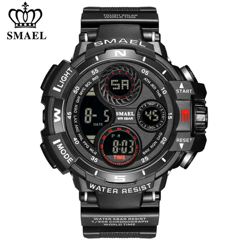 Marca SMAEL deportes reloj Digital LED de silicona a prueba de agua reloj de pulsera superior de lujo del ejército al aire libre para hombre relojes reloj Masculino ► Foto 1/6