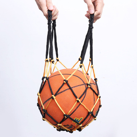Bolsa de baloncesto de alta resistencia con cordón, red de malla de nailon, bolsa de red de malla, bolsa de almacenamiento con cordón para baloncesto ► Foto 1/6