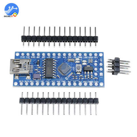 Nano V3.0 3,0 ATmega168 CH340G CH340 Mini USB Junta módulo 3,3 V 5 V/16 MHz microcontrolador para Arduino nano V3 ► Foto 1/6