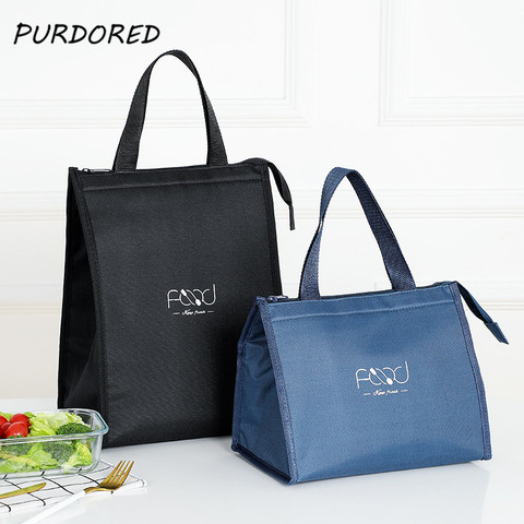 PURDORED-fiambrera portátil Unisex, bolsa impermeable para comida, Picnic, fiambrera, aislante, fresca, 1 ud. ► Foto 1/6