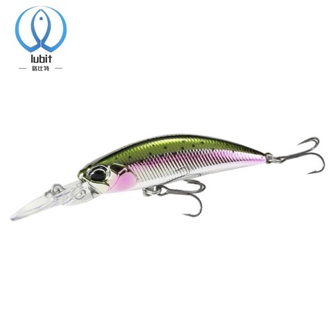 Lubit-señuelo de pesca de buceo 2022, cebo Artificial de pececillo flotante de 50mm y 5g, Wobbler, jerkbaits, lubina, anzuelo ryuki, 50MDF ► Foto 1/6