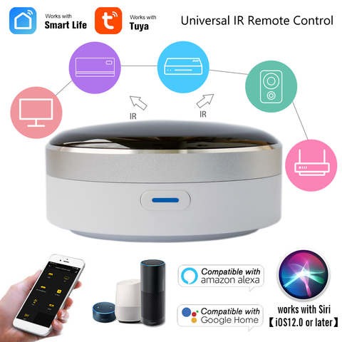 Tuya Smart Home-Control remoto por infrarrojos para el hogar, Control por voz con temporizador, compatible con Alexa, Google Home, Siri ► Foto 1/6