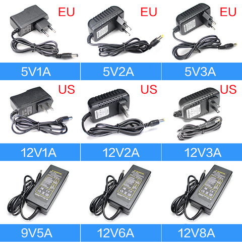 Transformador de fuente de alimentación de CA y CC, adaptador Universal para tira LED, 220V, 110V a CC, 5V, 9V, 12V, 13V, 15V, 24V, 1A, 2A, 3A, 5A, 6A y 8A ► Foto 1/6