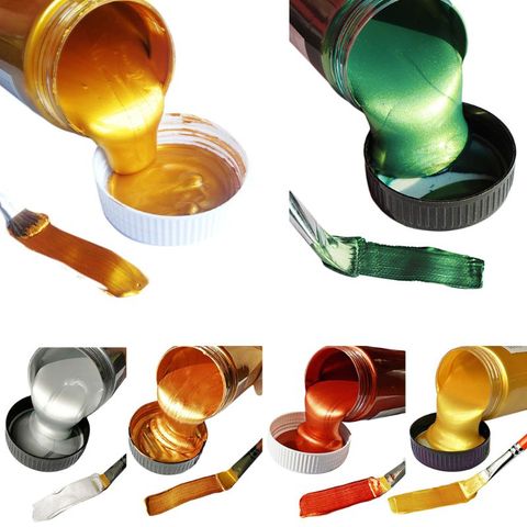 Pintura acrílica metálica para colorear ropa, pigmentos de grafiti pintados  a mano, sin atenuar, color dorado, 60ml - Historial de precios y revisión |  Vendedor de AliExpress - Shop5600043 Store 