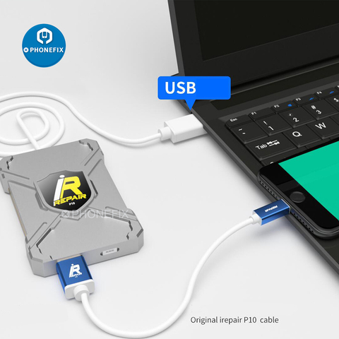 Caja iRepair P10 / iBox sin desmontaje necesario, disco duro DFU, lectura y escritura, para iPhone y iPad/OEM, Cable DCSD usado con caja DFU ► Foto 1/6