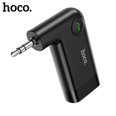 Hoco 3,5mm coche inalámbrico Bluetooth 5,0 receptor AUX Jack de Audio manos libres inalámbrico Bluetooth altavoz estéreo de coche adaptador BT ► Foto 1/6
