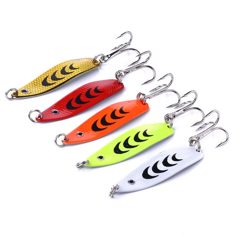 Spinner trucha señuelo de Metal para pesca duro cuchara para pesca Artificial Wobblers para pesca trucha anzuelo de cucharilla Spinner bajo Pike ► Foto 1/6