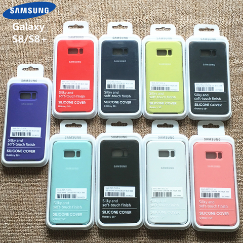 Funda de silicona líquida para Samsung Galaxy S8 Plus, suave y sedosa carcasa Original, con caja de venta al por menor ► Foto 1/6
