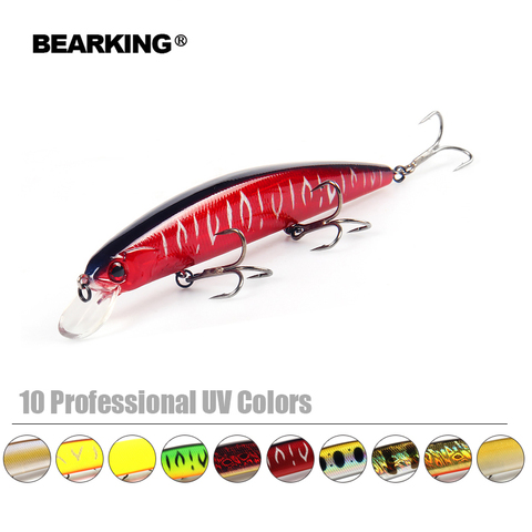 Bearking-Señuelos duros para pesca, Anzuelos de 13cm, 21g, modelo atractivo, 10 colores diferentes, calidad profesional minnow depth 1,8 M ► Foto 1/6