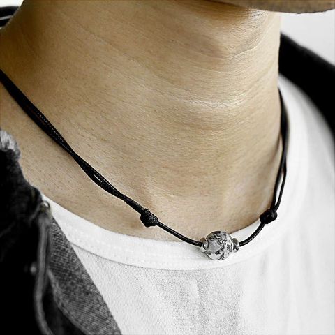 Collar de cuero con cuentas para hombre, Gargantilla ajustable con piedra de Metal de hematita, lapislázuli, Ojo de Tigre, Lava, regalo de joyería para adolescentes, LDNM25 ► Foto 1/6