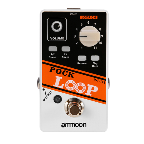 Ammoon-Pedal de efecto para guitarra POCK Looper, 11 repeticiones distintas, máximo 330 minutos, accesorios para guitarra, pedal, guitarra ► Foto 1/6