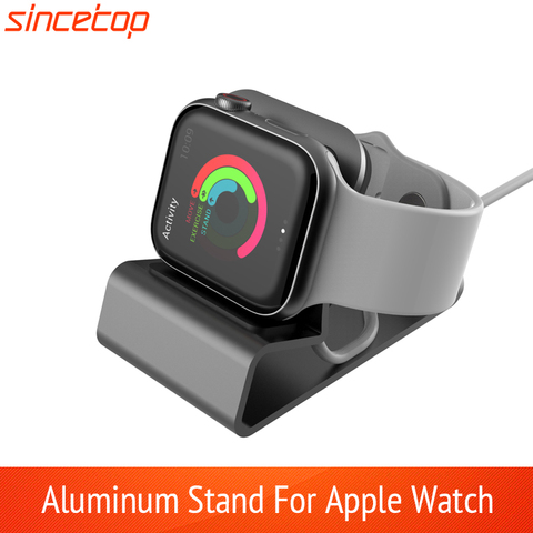 Exquisito soporte de silicona de aluminio cargador de estación de carga para apple watch Stand para serie 4/3/2/ 1 38 42 40 44mm ► Foto 1/6