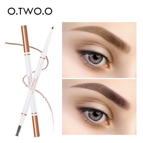 O.TWO.O lápiz de cejas impermeable Natural de larga duración Ultra fina de 1,5mm de cejas tinte de cosméticos de Color marrón cejas hacer ► Foto 1/6