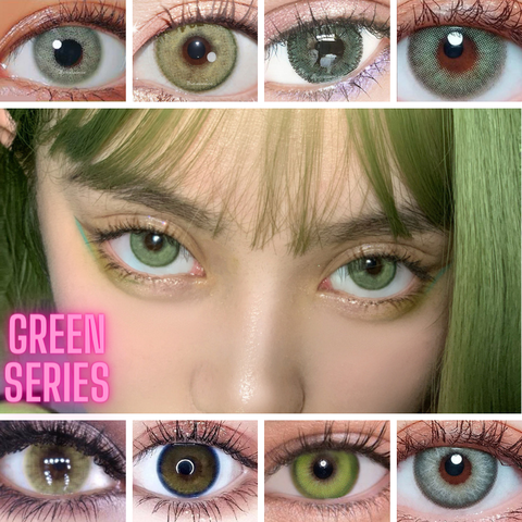 2 unids/par serie verde lentes de contacto de Color colores de ojos lentes de contactos con Color maquillaje cosmético belleza alumno ► Foto 1/6