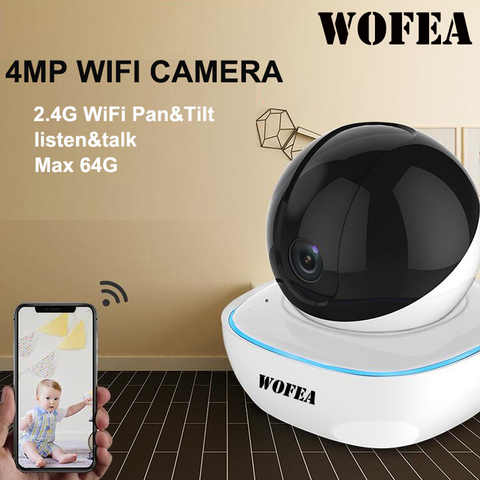 WOFEA-cámara IP de vigilancia inalámbrica, dispositivo de vigilancia de 1080P/ 4MP, HD AI, alerta de seguimiento automático, Aare/Cordon P2P, visión nocturna, ICSee ► Foto 1/5